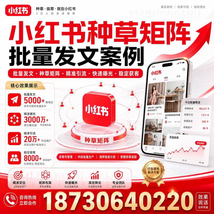株洲小红书种草矩阵批量发文案例